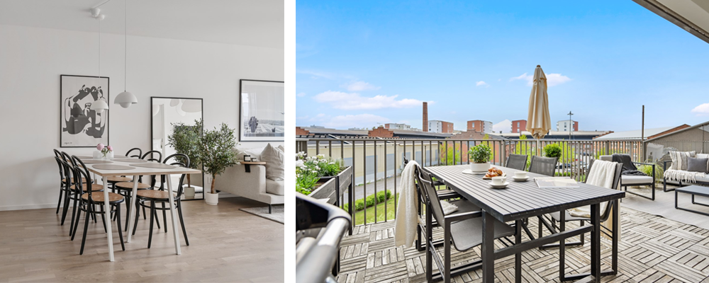 Bostad med uteplats/balkong