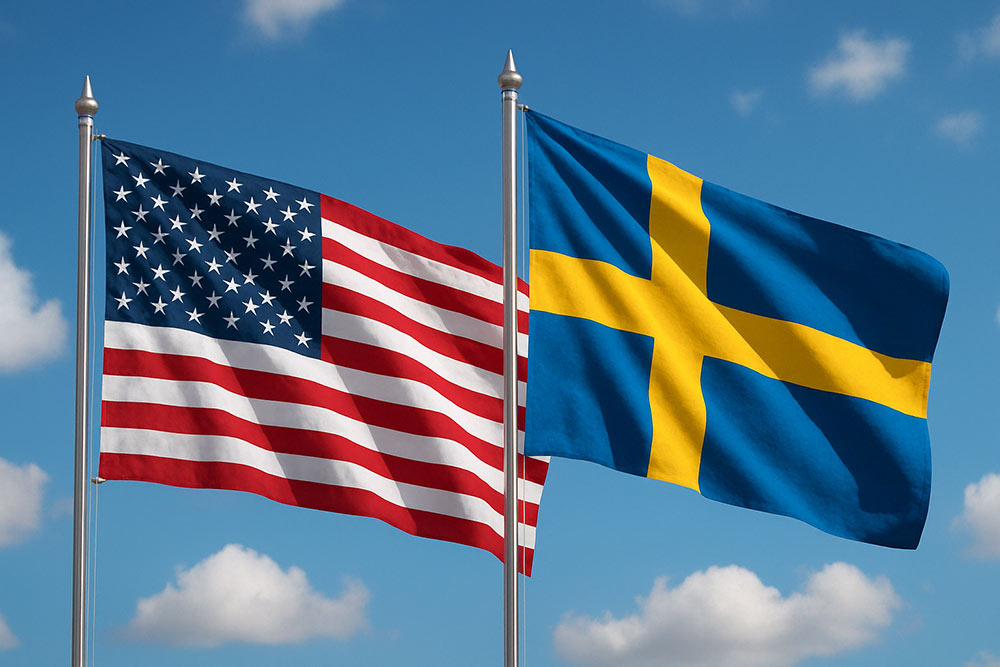 flaggor sverige usa