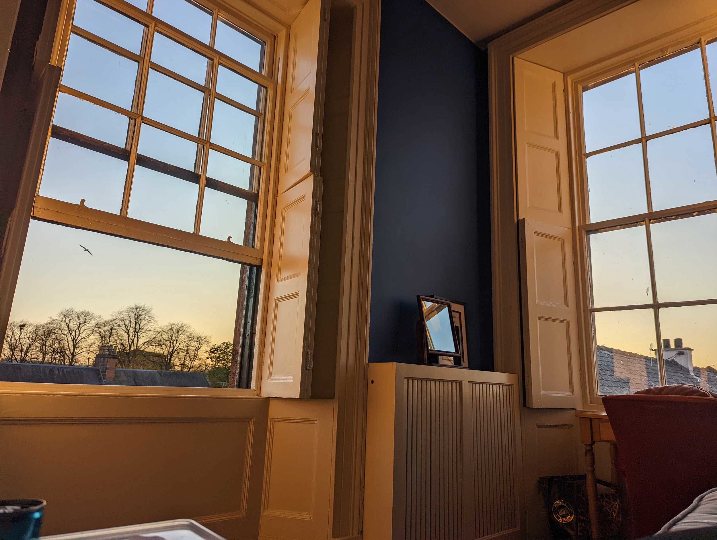 Lägenhet i England vid solnedgång