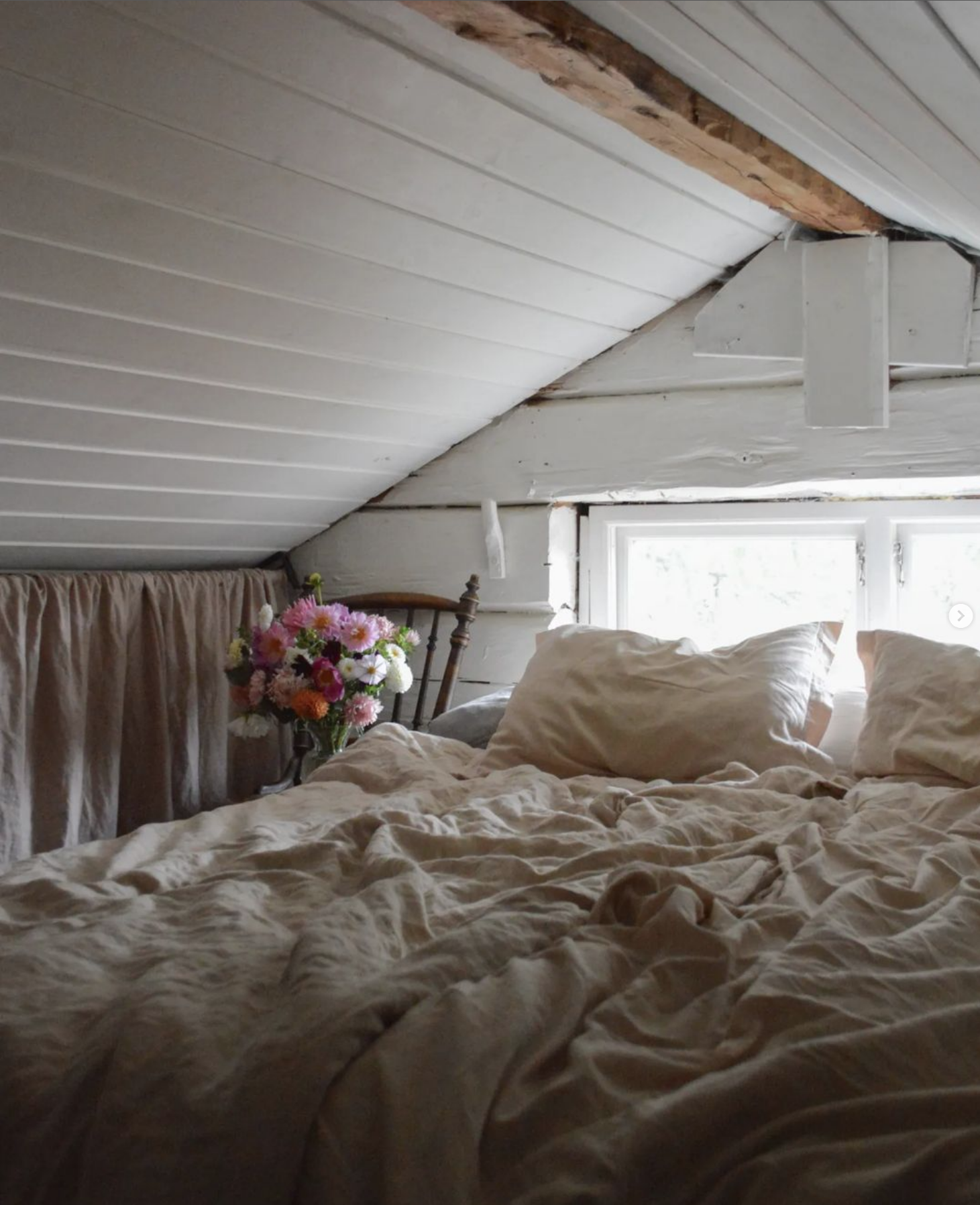 Efter renovering, sovloft