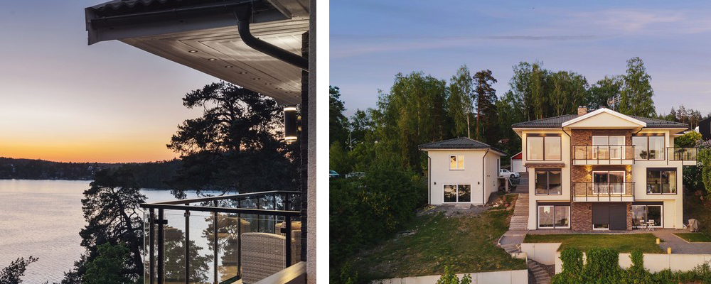 Bostad vid vatten utsikt