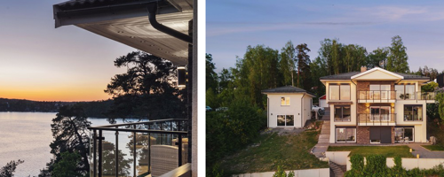 Bostad vid vatten utsikt