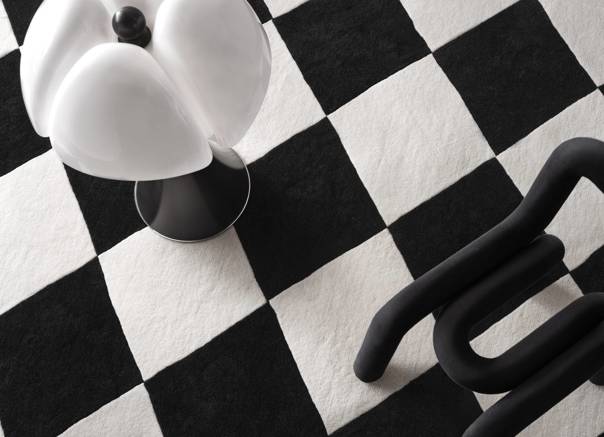 Textildetaljer i schackrutigt