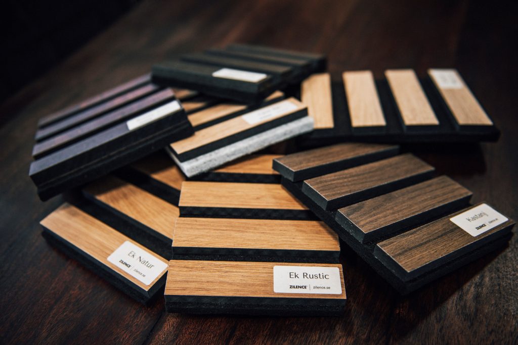 prover, material, akustikpaneler