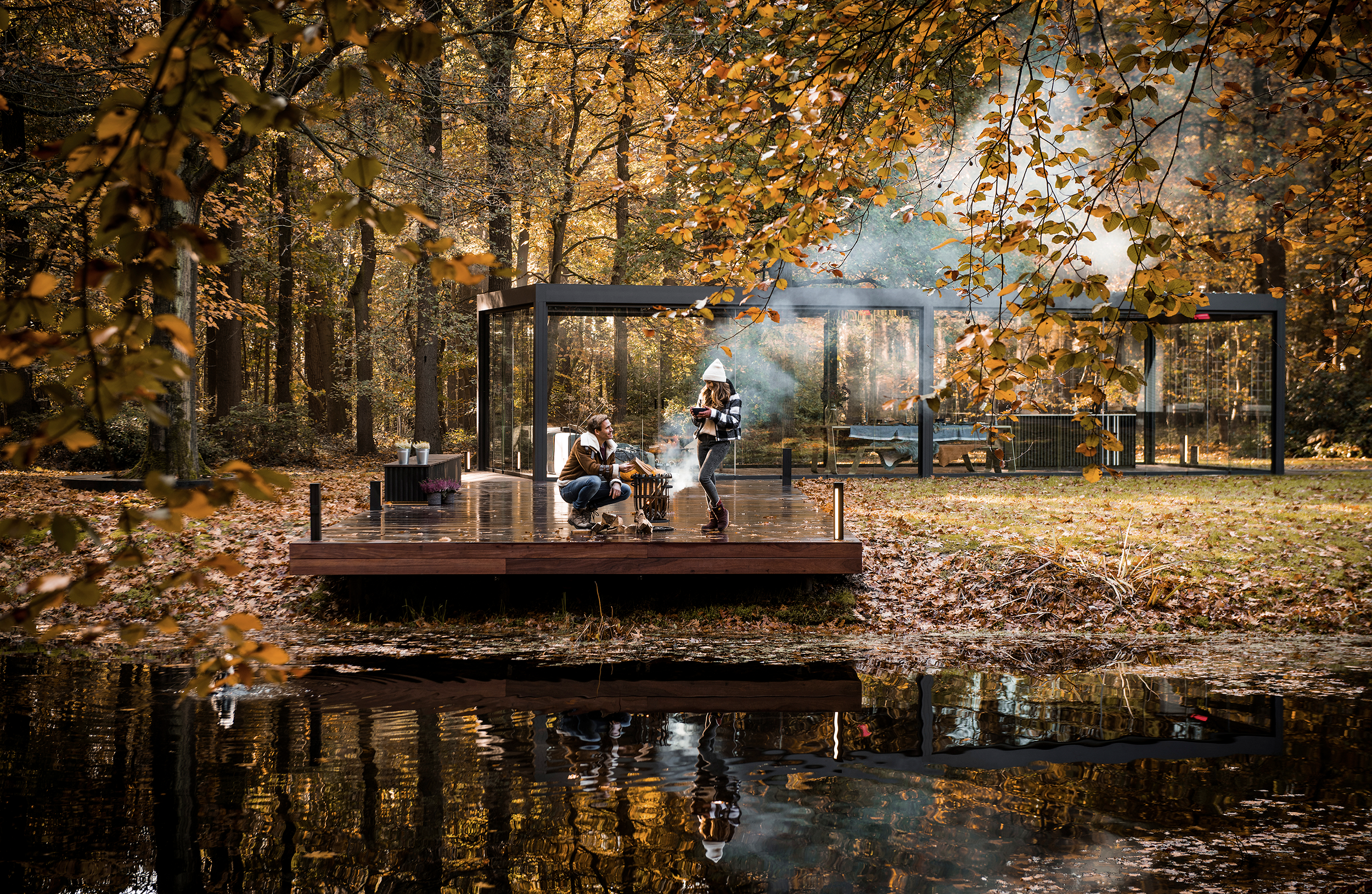 Pergola, höst, natur