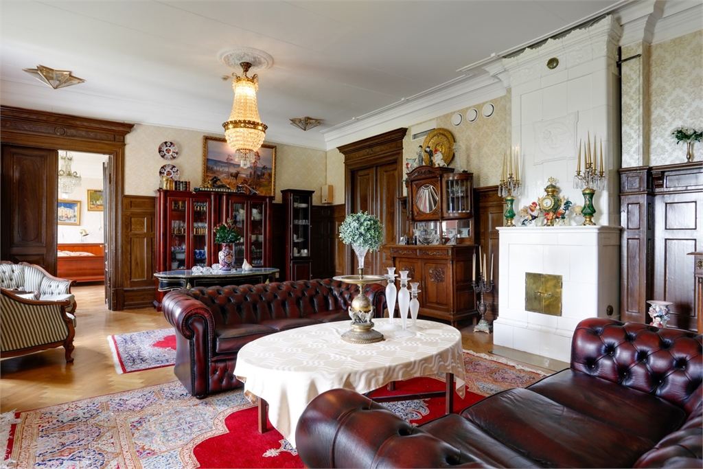 inredning, herrgård, gamla möbler