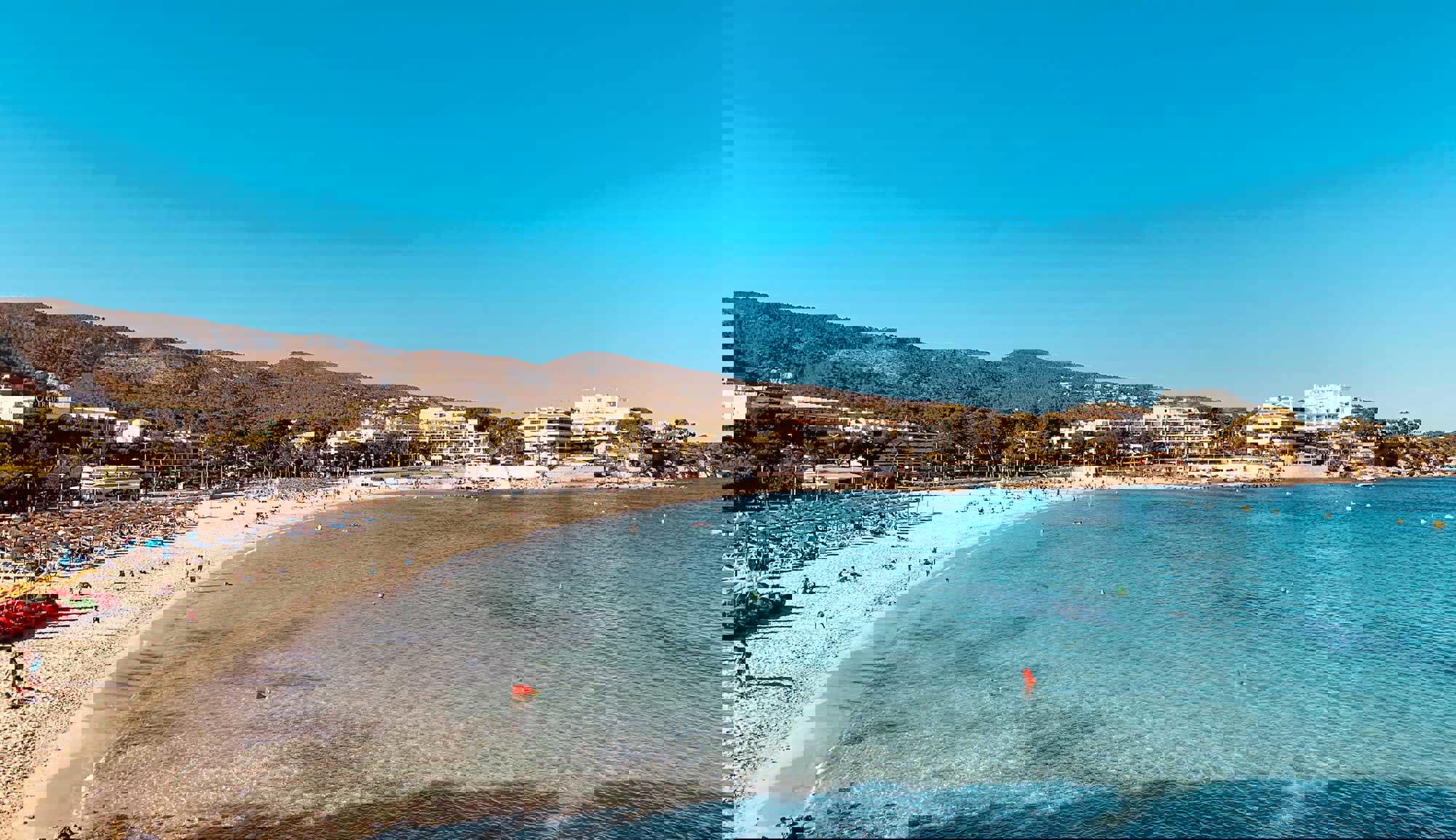 strand, spanien, hus i spanien, sandstrand