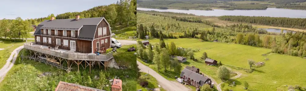 Stor fastighet nära till vatten