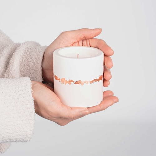 doftljus med guldplättering