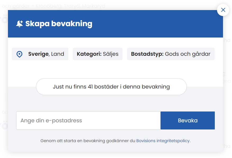 skapa bostadsbevakning