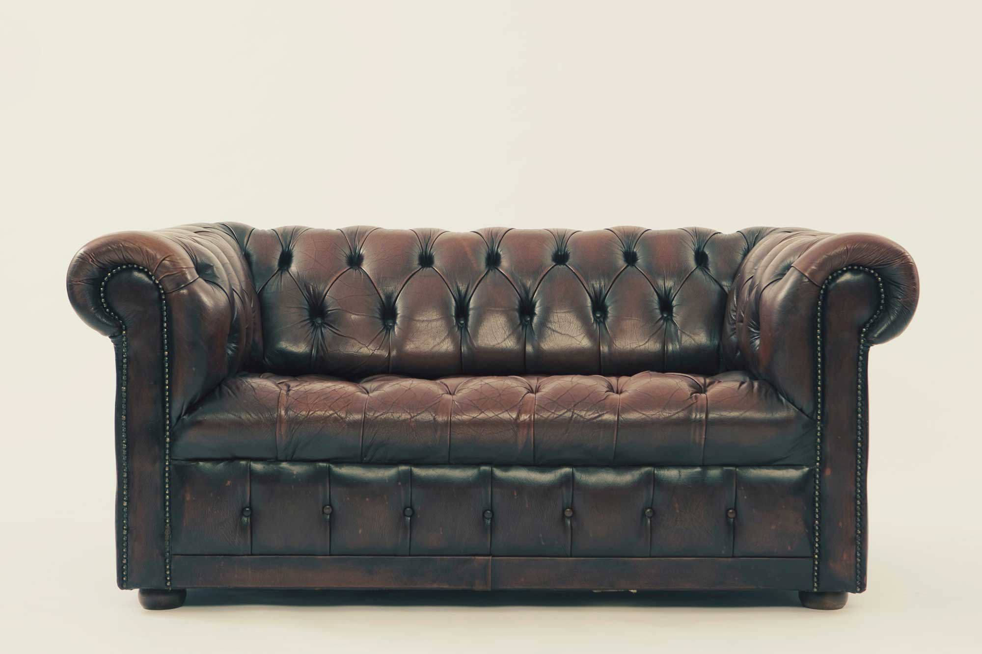 soffa, gammal soffa, brun soffa