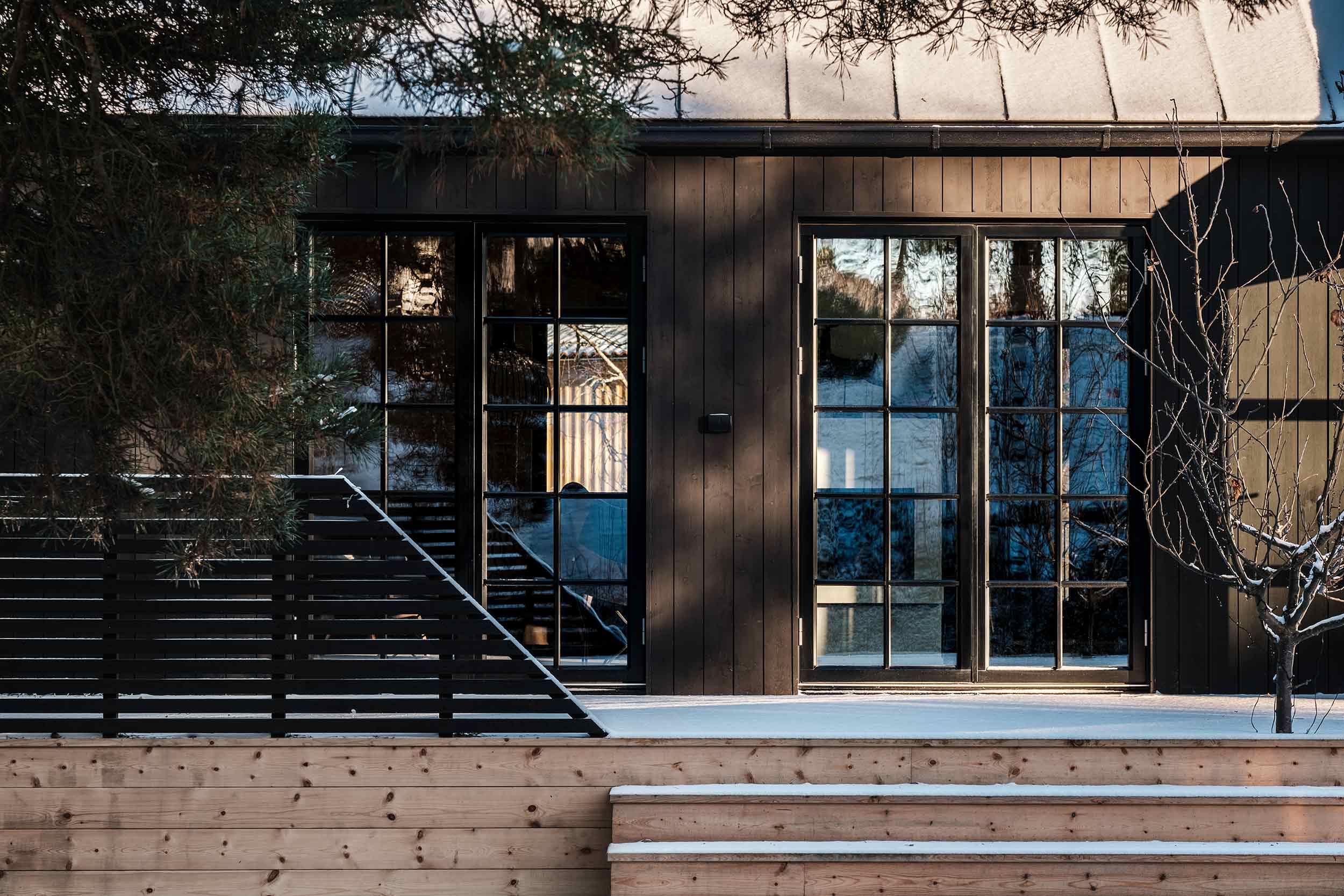 villa med energieffektiva fönster