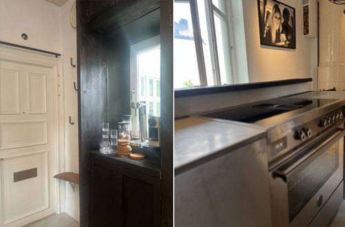 bild på renoverad kök och hall