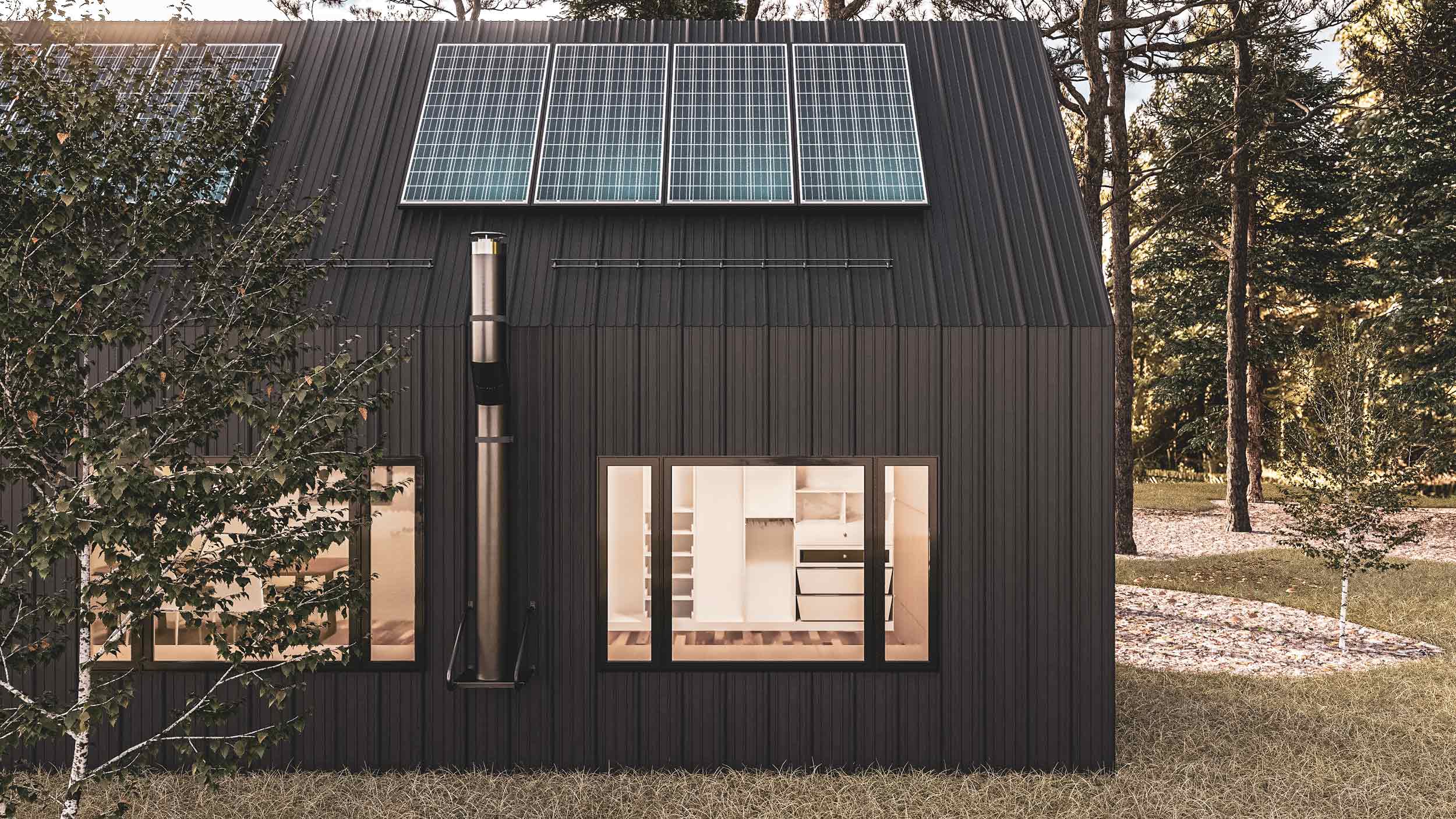 solceller på tak, nyproduktion