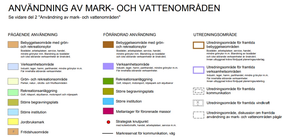 beskrivning av mark och vattenområden