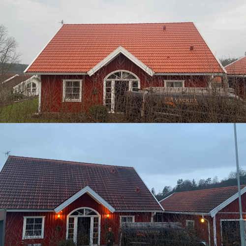 Taktvätt, före och efter