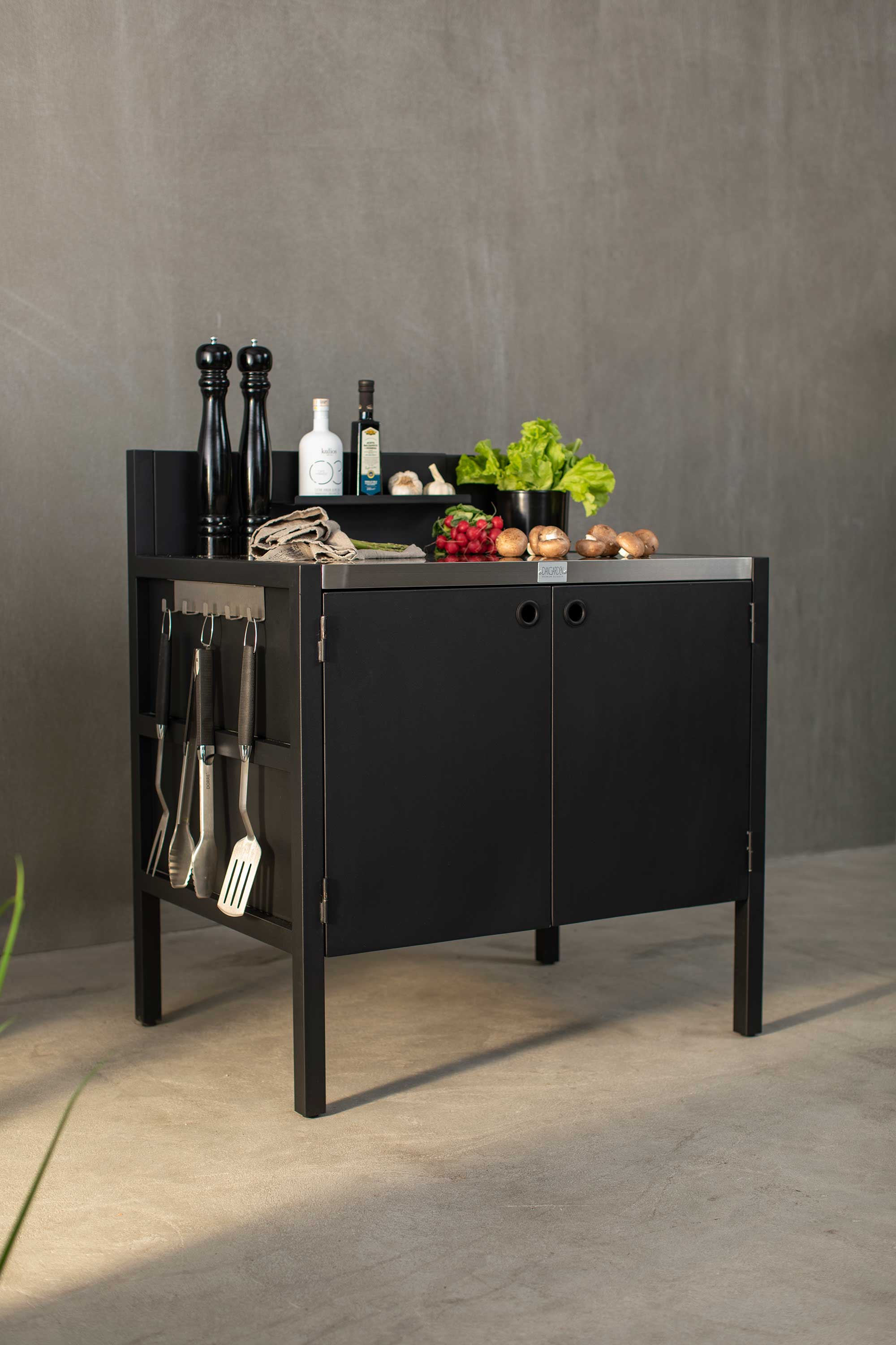 utekök, svart utekök